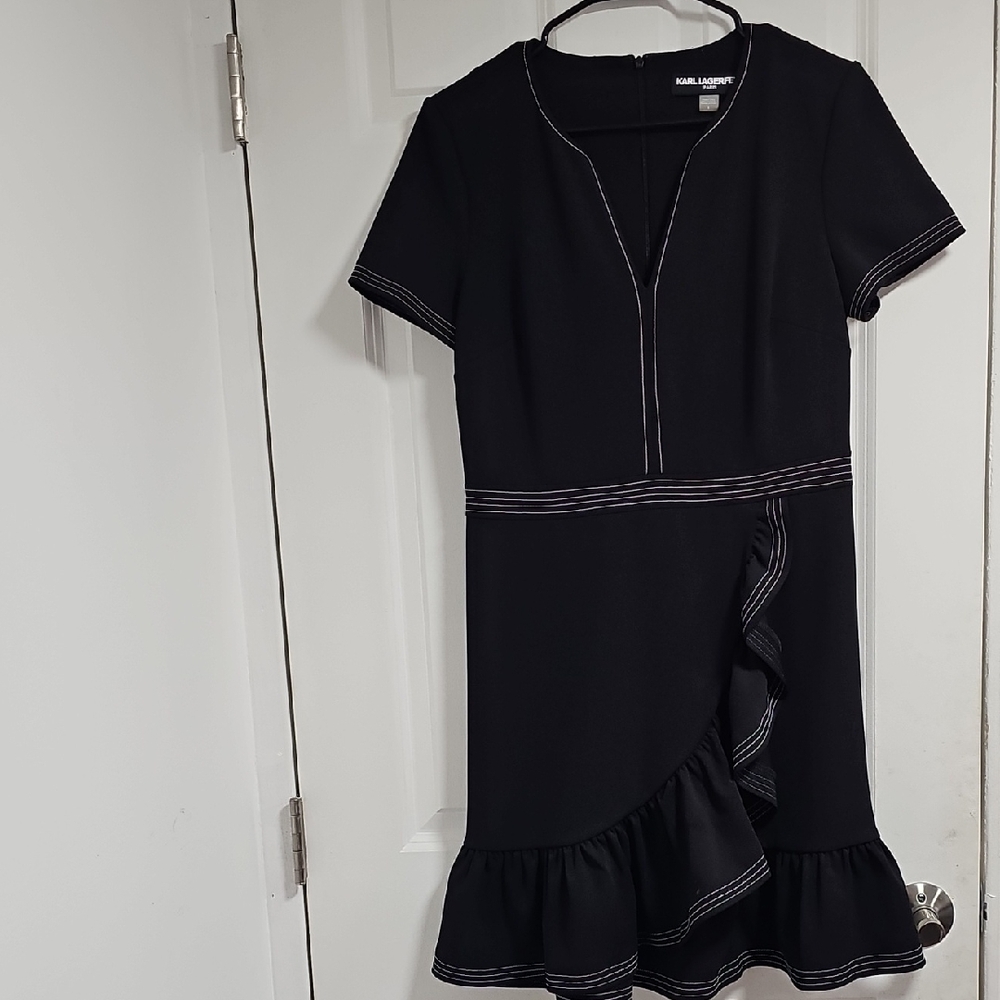 Karl Lagerfeld Black Garment with White Accents